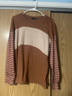 Women’s Long Sleeve Block Stripe Top
